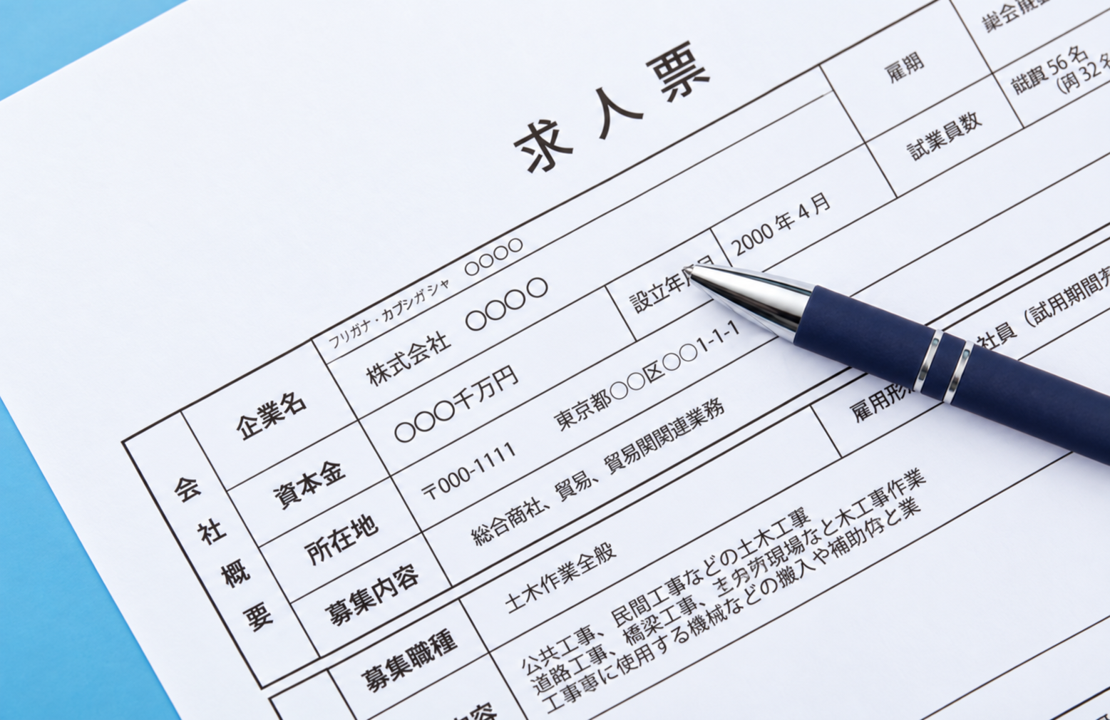 求人で伝える会社の魅力を整理する様子